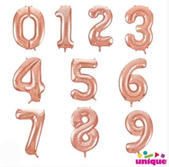 Picture of Rose gold numbers - click to select numbers