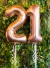 Picture of Style option 4 - set of foil number balloons any number / colours.