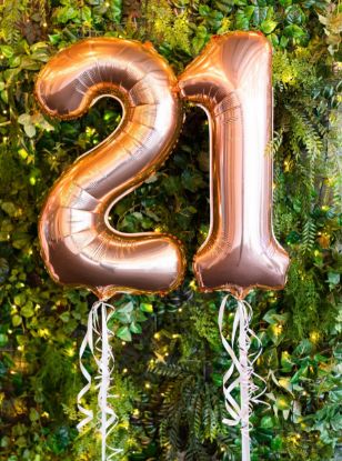 Picture of Style option 4 - set of foil number balloons any number / colours.