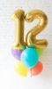 Picture of Style option 4 - set of foil number balloons any number / colours.